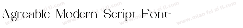 Agreable Modern Script Font字体转换